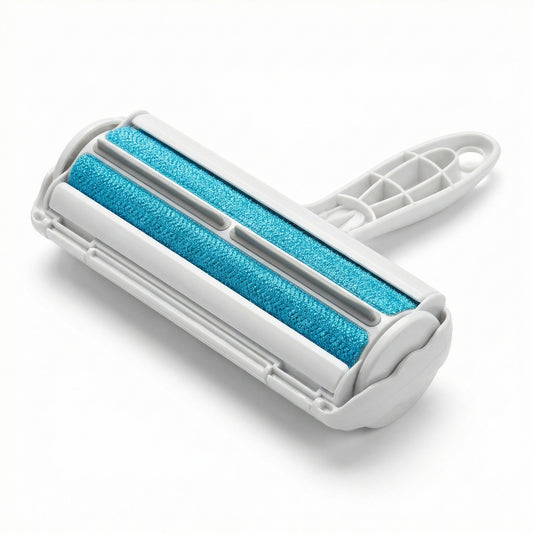 Pawtix FurEraser reusable pet hair remover roller with blue textured surface